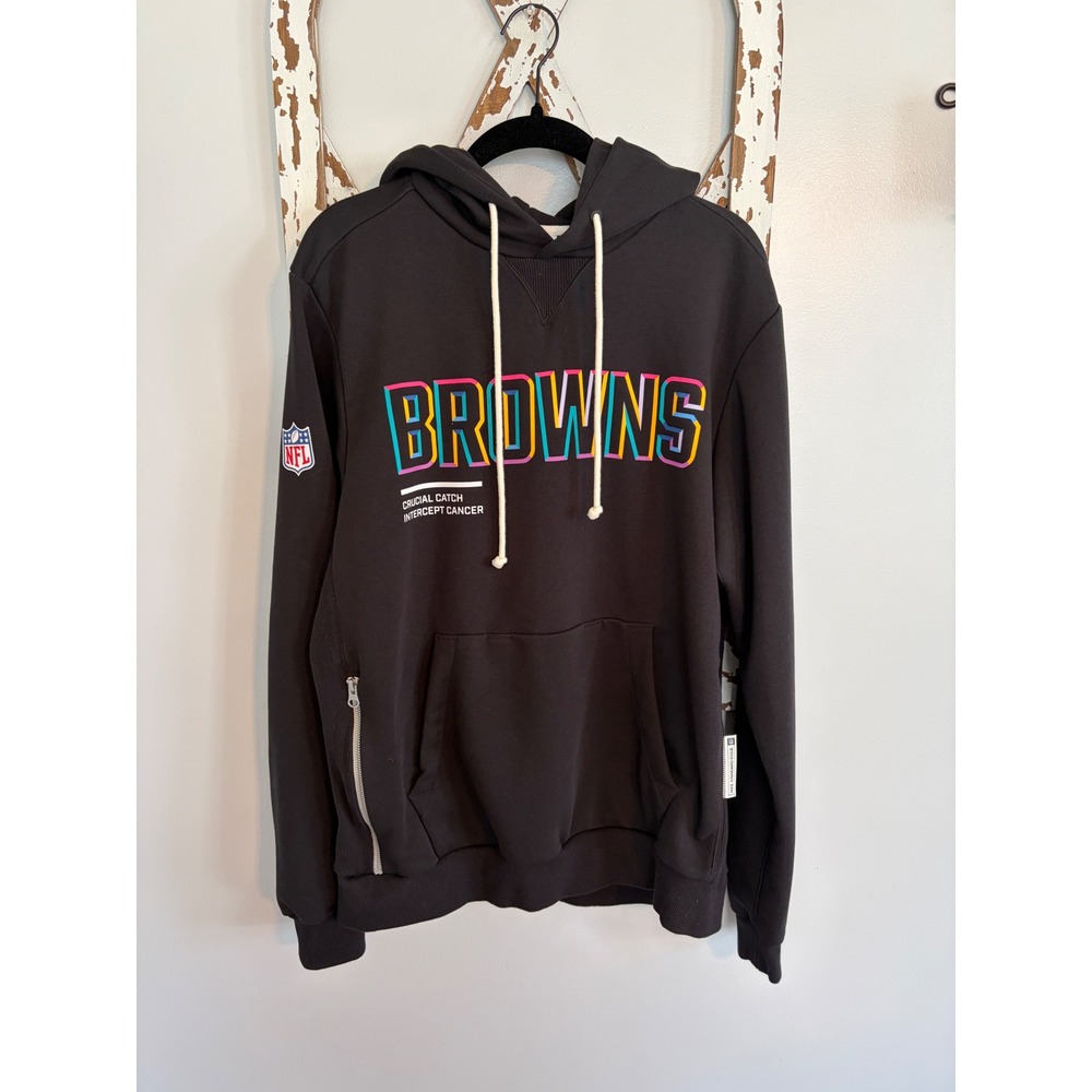 Nike Cleveland Browns 2025 NFL Crucial Catch Standard Issue Dri-FIT Hoodie Sz M